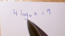 Log base 10 problem involving moving to the power of 10